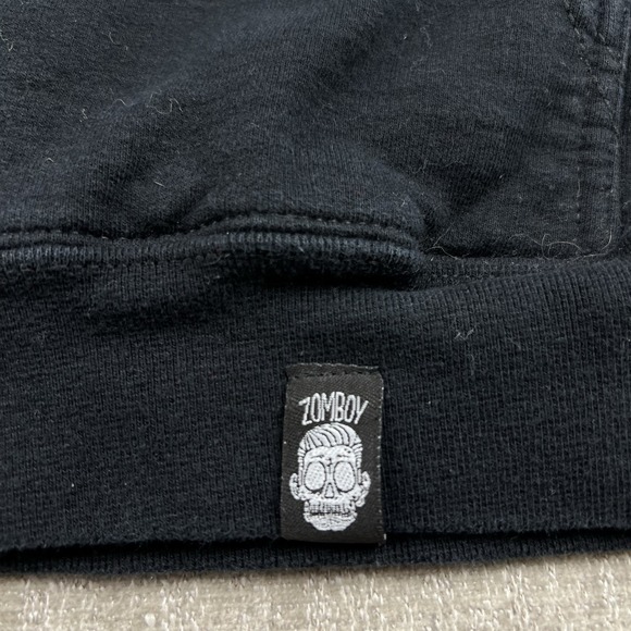 Zomboy DJ Band Hoodie Medium Concert Merch Zombie SKULL HEART Dubstep EDM Rave - Picture 2 of 9